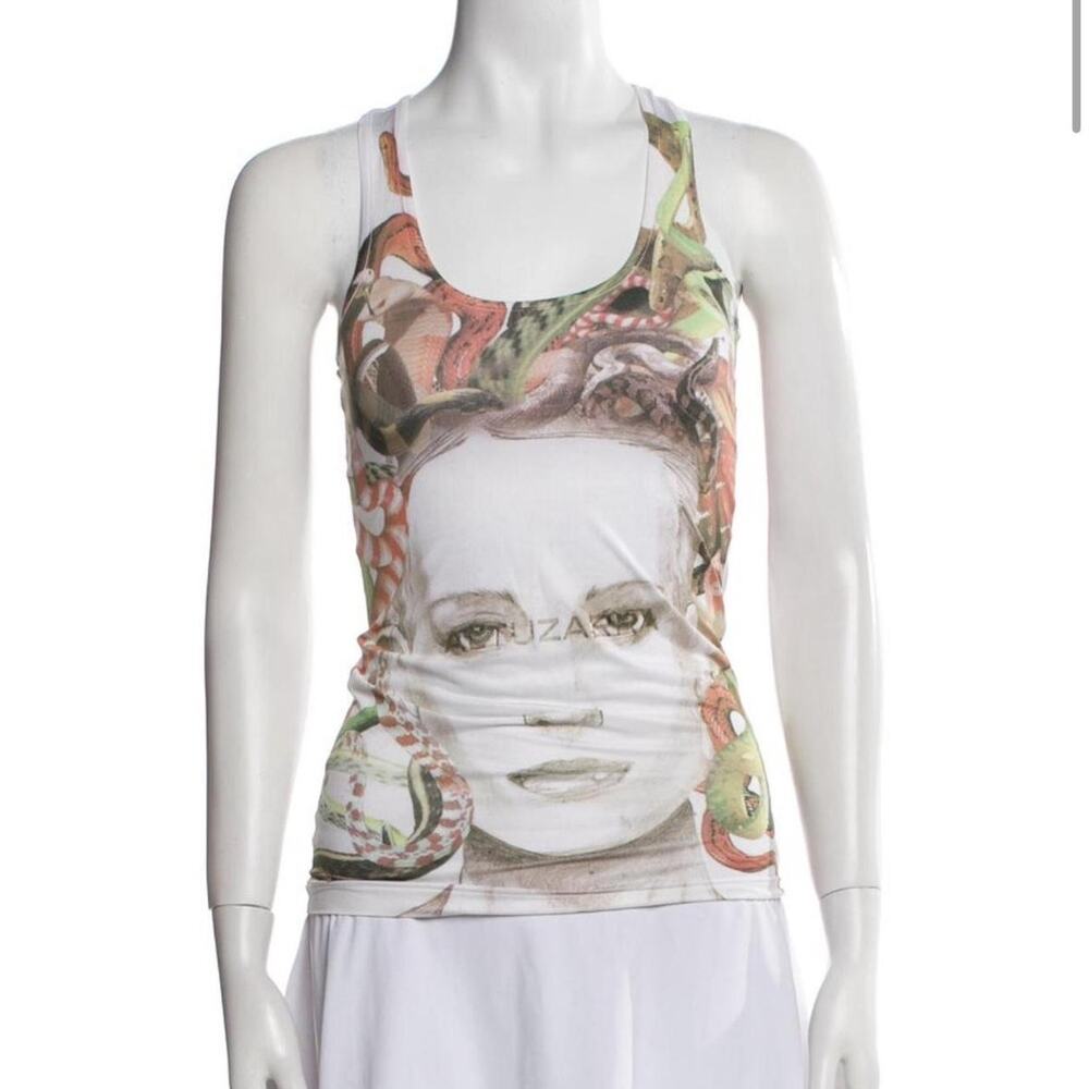 INSANE Y2K 90s designer Altuzarra Medusa tank - pucci / cavalli from 90s vibe